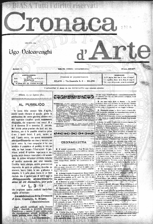 n. 28 (1885) - Frontespizio