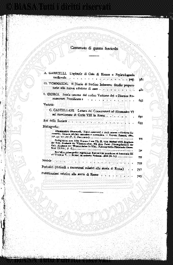 Indice topografico (1879) - Frontespizio