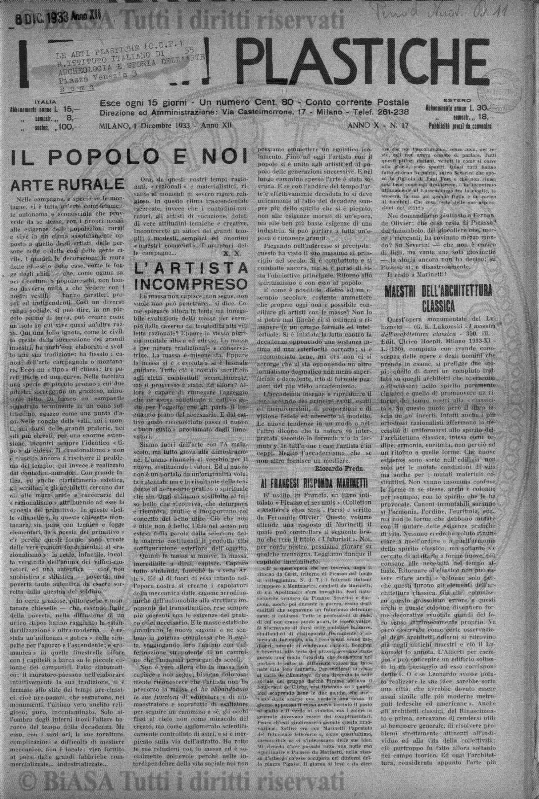 n. 33 (1913) - Frontespizio