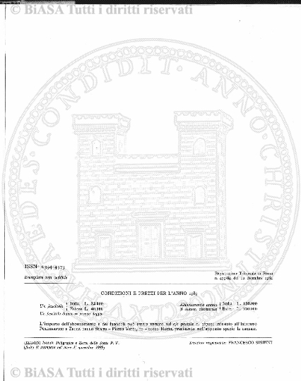 n. 33 (1885) - Frontespizio