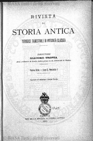 s. 3, v. 10, n. 1-3 (1904) - Frontespizio