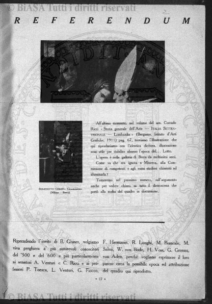 n. 5 (1921) - Frontespizio