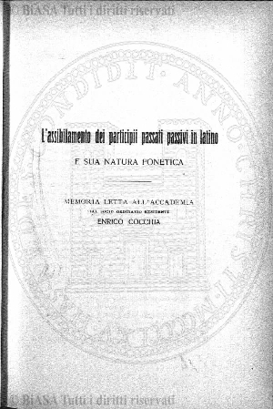 n. 1 (1903) - Frontespizio