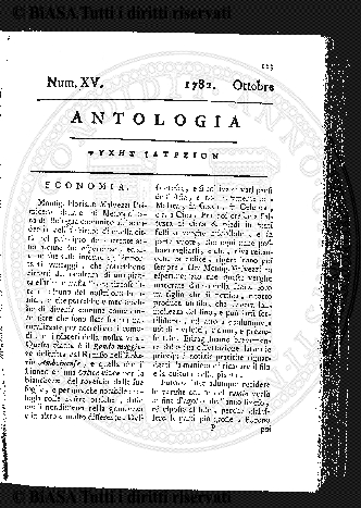 v. 1, n. 1 (1774-1775) - Frontespizio
